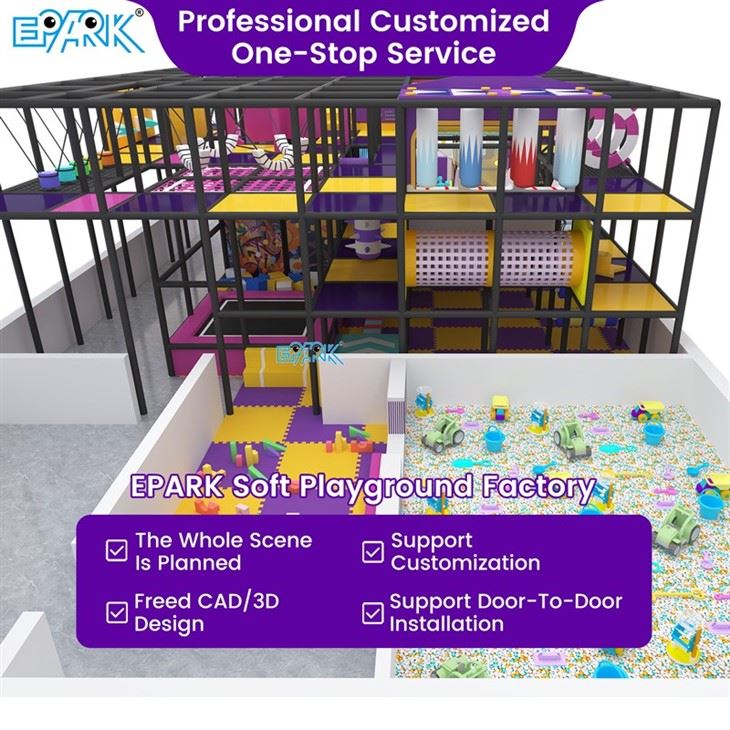 215m² Cosmic Purple-Gold Indoor Playground high quality
